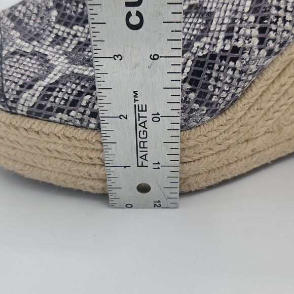 Aerosoles Women's Martha Stewart Hillside  Leather Snake Print Wedge Sandals - Picture 8 of 11